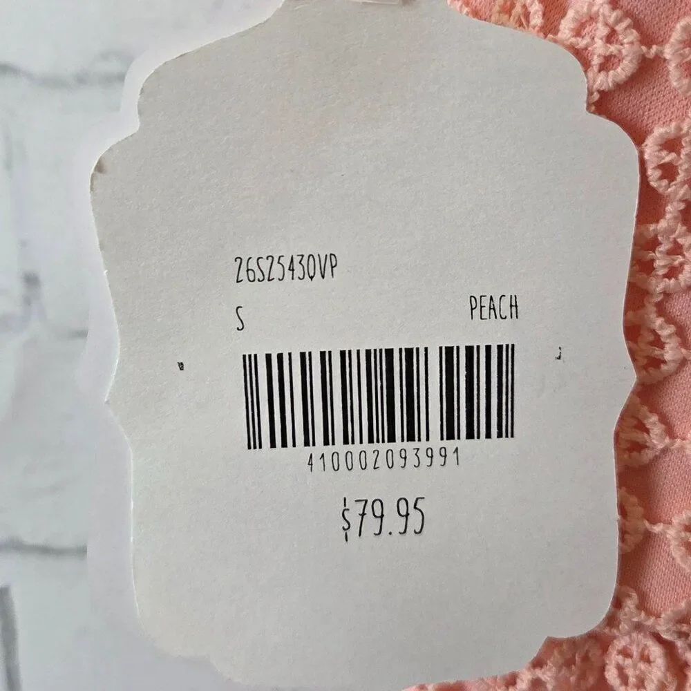 Altar'd State Coral Peach Lace Crochet Dress Size S NEW Party Princess Peach - Picture 7 of 10